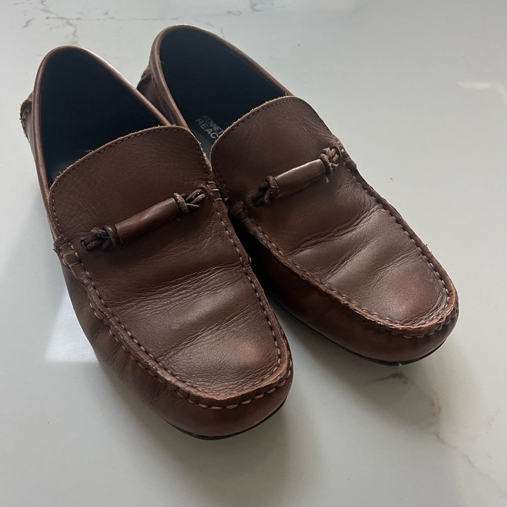 Kenneth Cole Reaction Dark Brown Leather Loafers